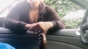 BBC Dick Flash! Stroking In Car During Quarantine Gets Caught! BBC Dick Flash! Stroking In Car During Quarantine Gets Caught!