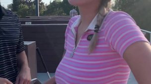 BIG TITS Blonde TEEN Gabbie Carter Hits A Hole In One