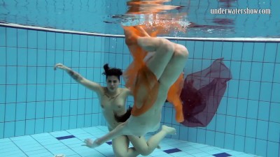 Two Hotties Submerged Underwater