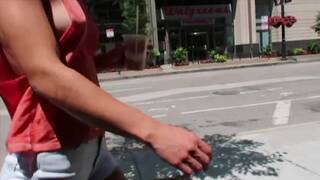 Hot Girl Braless Sideboob On Street