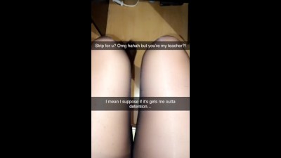 Sexting My Teacher On Snapchat! I Fuck My Pussy With Marker Pens Until I Squirt Through My Pantyhose