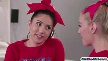 Blonde Teen Reveils The Real Reason To Want To Join The Cheerleading Squad Is That She Finds Cheerleaders So Hot.Lucky For Her Her 19yo Cheerleader Friend Wants To Experiment.They Kiss And Suck Each Others Tits Before Her Friend Eats Her Shaved Pussy