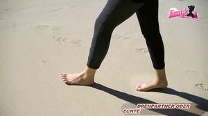 German Ebony Teen Outdoor Feet Fetisch