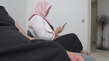MUST SEE REACTION! Muslim Hijab Girl Caught Me Jerking Off In Public Waiting Room.